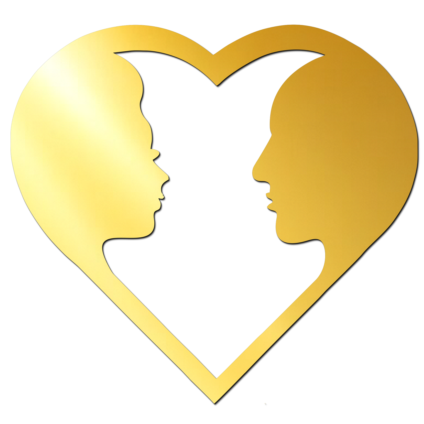 Love Couple Golden Acrylic Cutout for Resin Art / Art and Craft