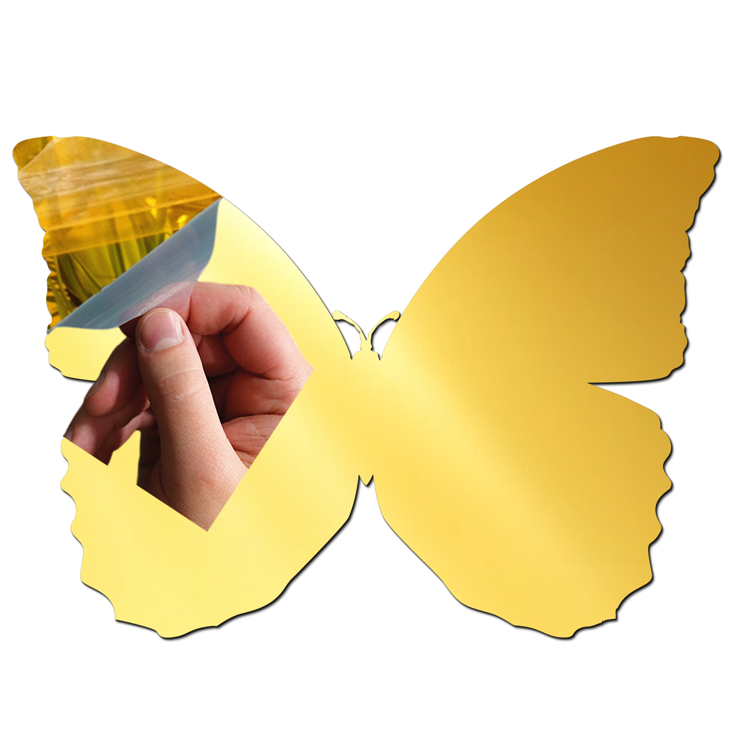 Butterfly 2 Golden Acrylic Cutout for Resin Art / Art and Craft