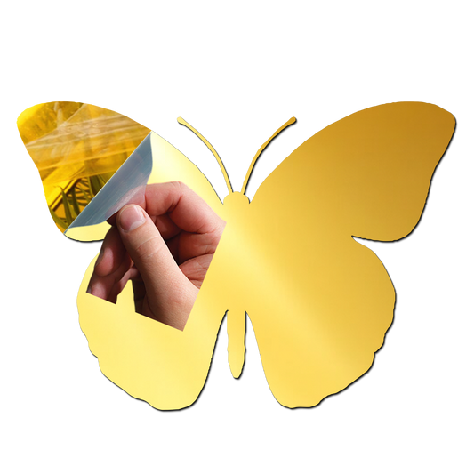 Butterfly 3 Golden Acrylic Cutout for Resin Art / Art and Craft