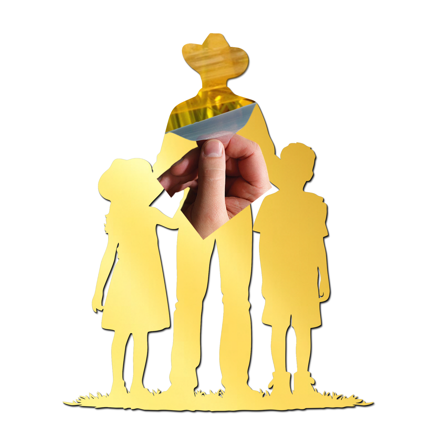 Family Golden Acrylic Cutout for Resin Art / Art and Craft