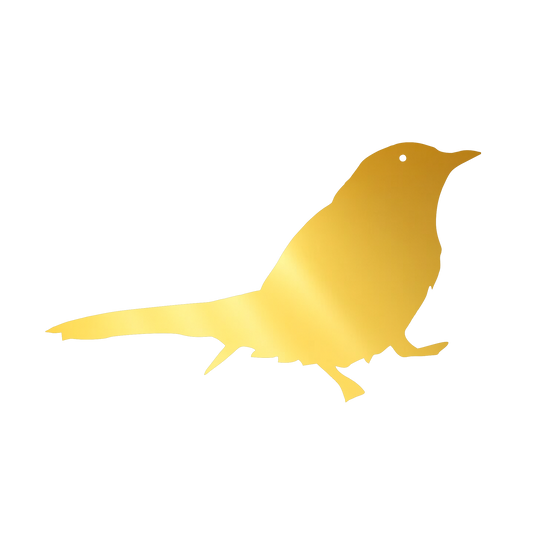 Bird 2 Golden Acrylic Cutout for Resin Art / Art and Craft