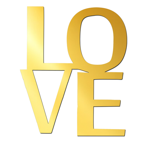 LOVE Golden Acrylic Cutout for Resin Art / Art and Craft