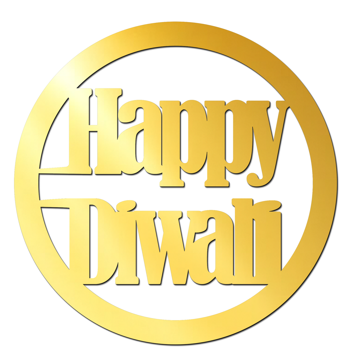 Happy Diwali Golden Acrylic Cutout for Resin Art / Art and Craft