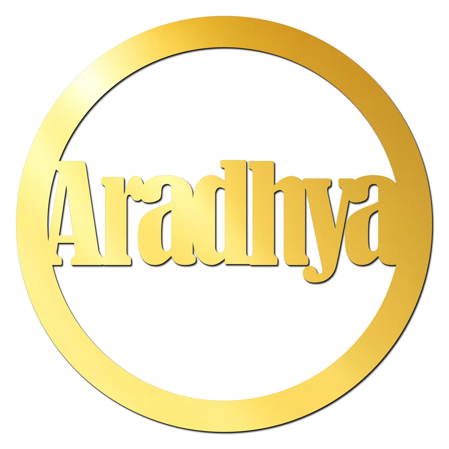 Aradhya Name  Golden Acrylic Cutout for Resin Art / Art and Craft