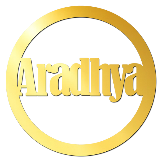 Aradhya Name  Golden Acrylic Cutout for Resin Art / Art and Craft