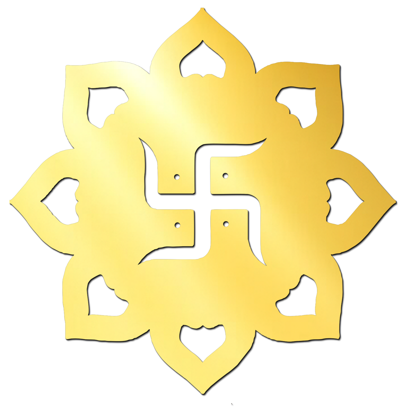 Beautiful Swastika Golden Acrylic Cutout Design for Resin Art / Art and Craft