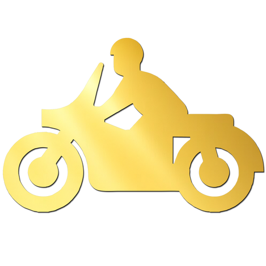 Bike Golden Acrylic Cutout for Resin Art / Art and Craft