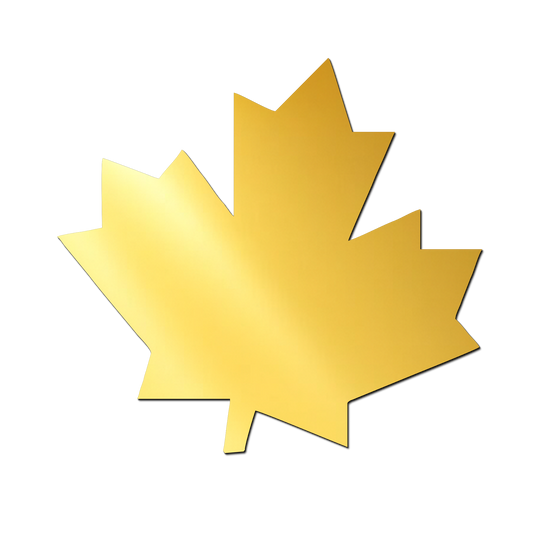 Leaf 3 Golden Acrylic Cutout Design for Resin Art / Art and Craft