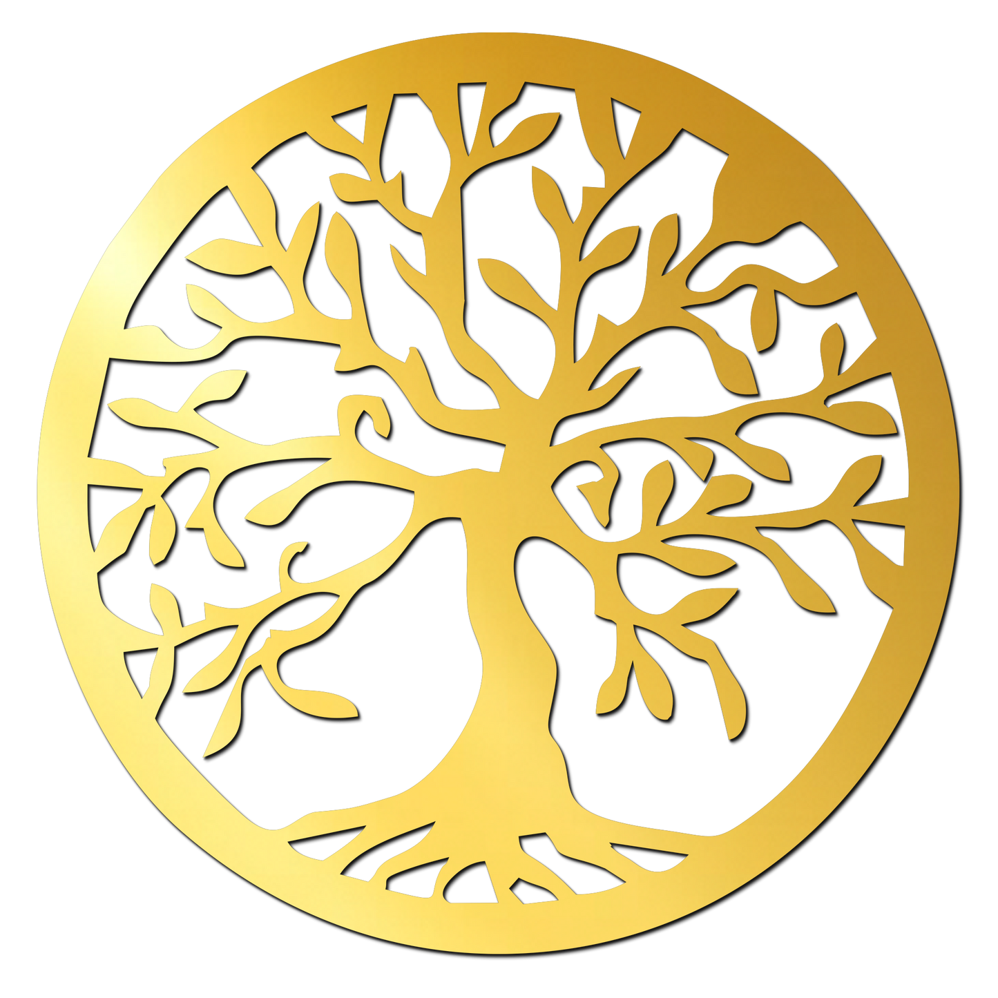 Circle Tree Golden Acrylic Cutout Design for Resin Art / Art and Craft