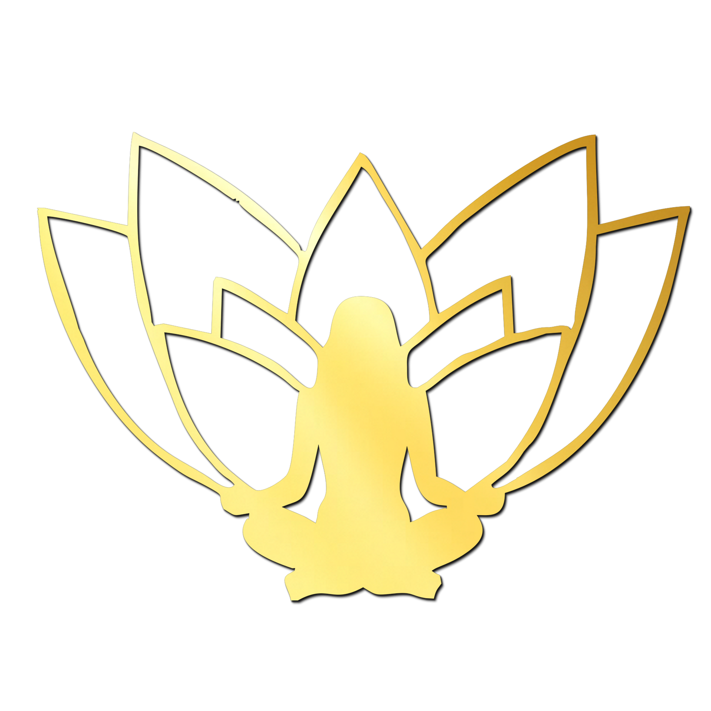 Yoga Women Golden Acrylic Cutout Design for Resin Art / Art and Craft