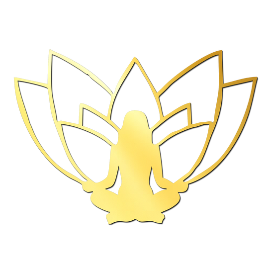 Yoga Women Golden Acrylic Cutout Design for Resin Art / Art and Craft