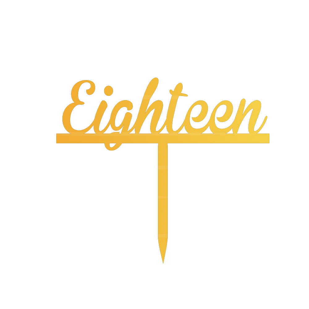 Eighteen Cake Topper