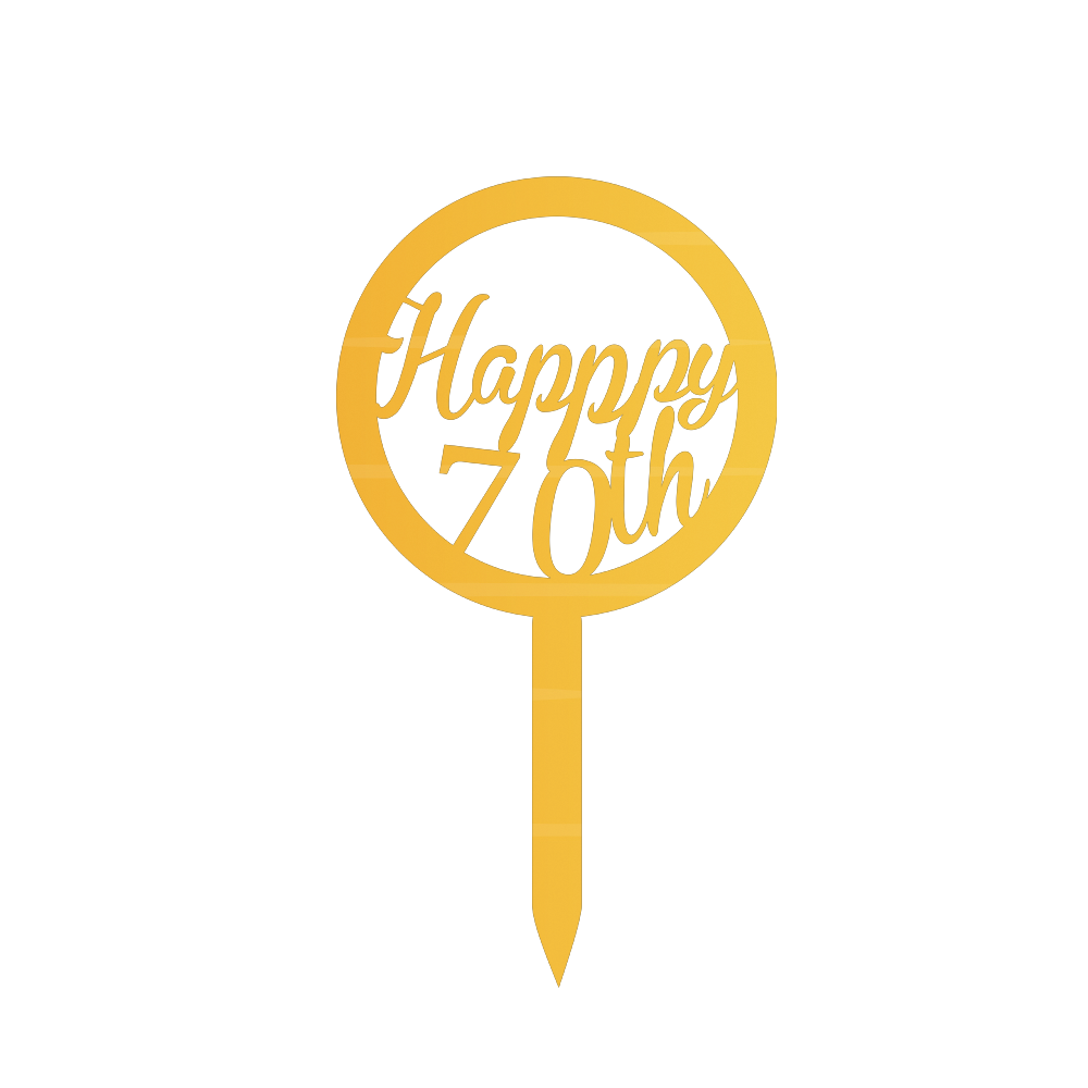 Happy 70th Cake Topper