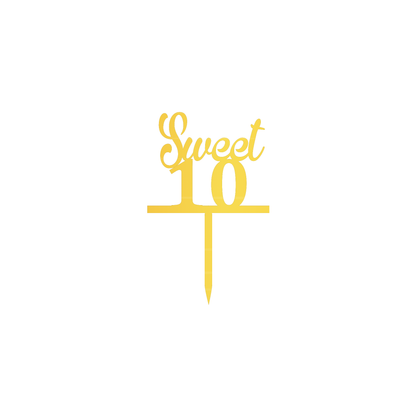 Sweet 10 Cake Topper