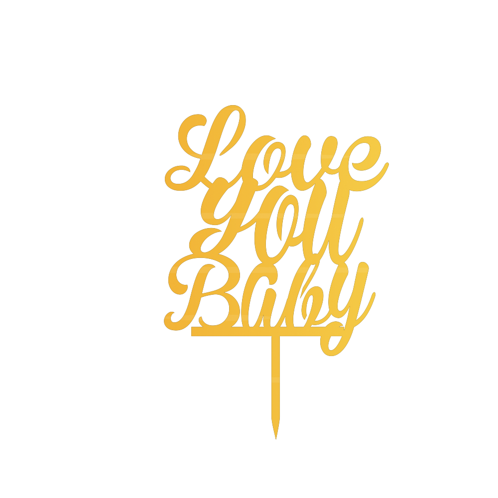 Love You Baby cake Topper