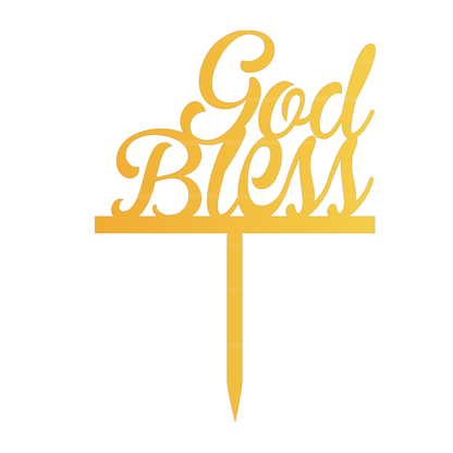 God Bless Cake Topper