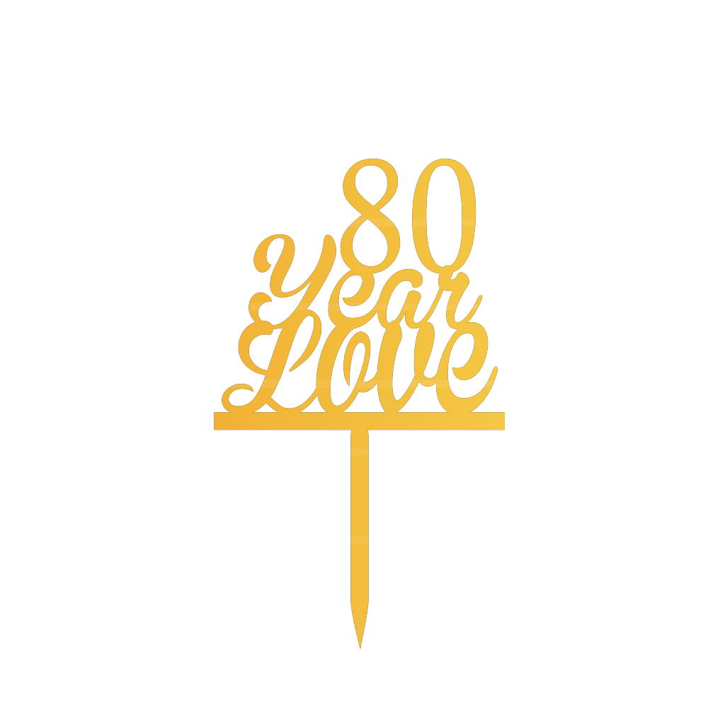 80 Year Love cake Topper
