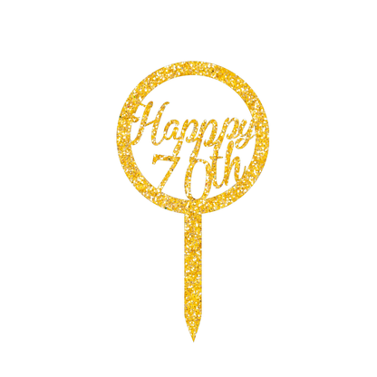 Happy 70th Cake Topper