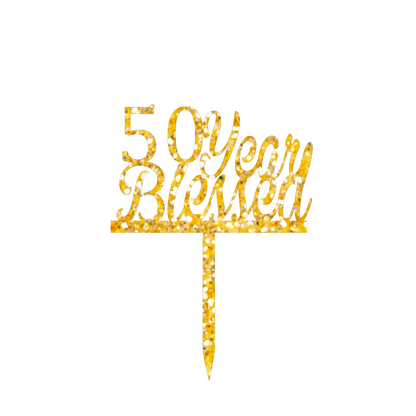 50 Year Blessed Cake Topper
