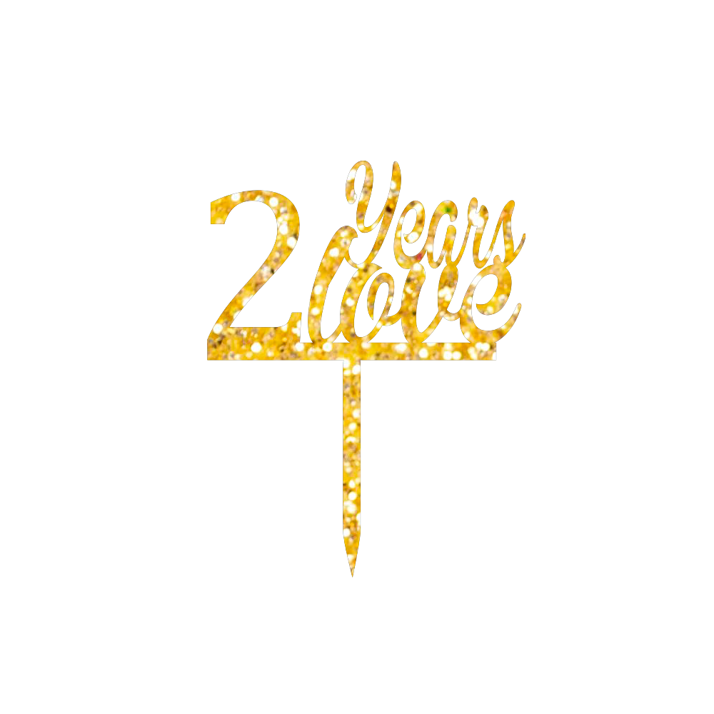 2 Year Love Cake Topper