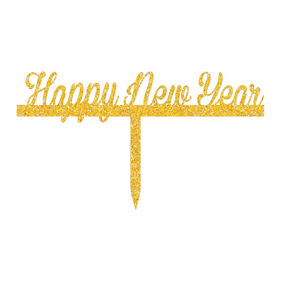Happy new year cake topper