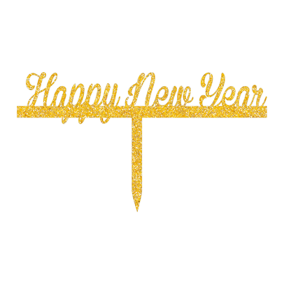 Happy new year cake topper