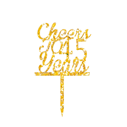 Cheers TO 45 Year Cake Topper