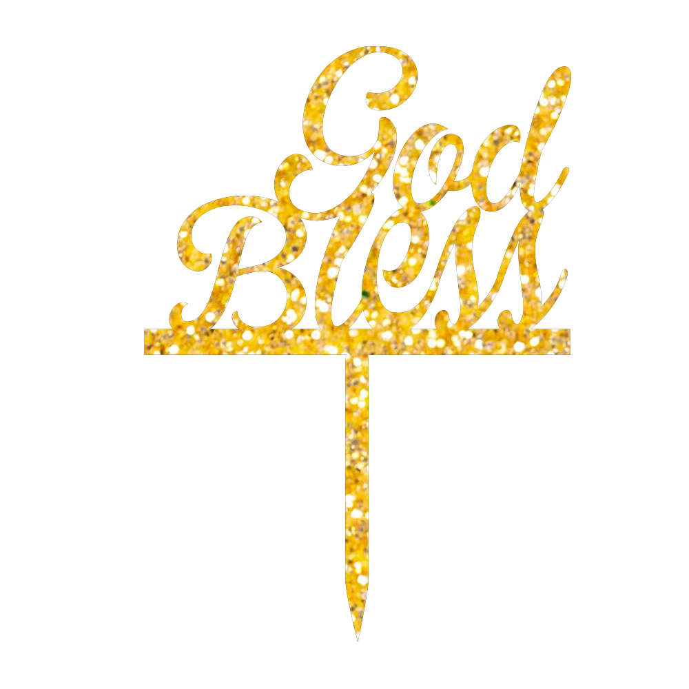 God Bless Cake Topper