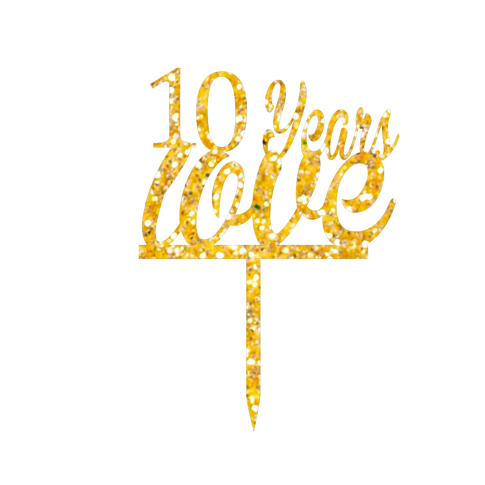 10 Year Love Cake Topper