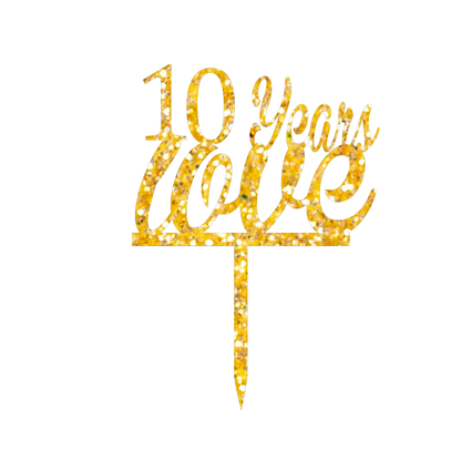 10 Year Love Cake Topper