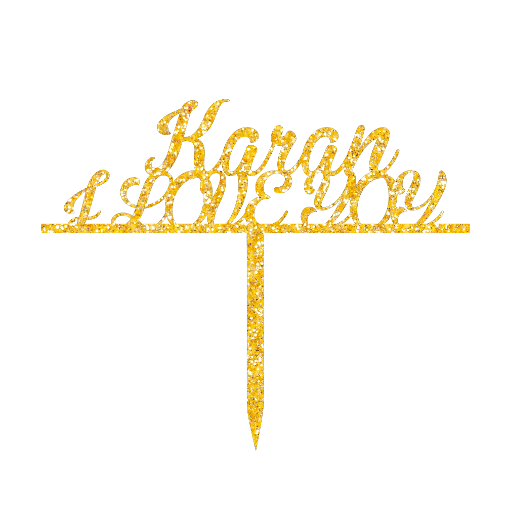 Karan I Love You Customize Cake topper