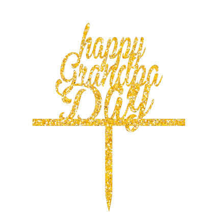 Happy Grandpa cake topper