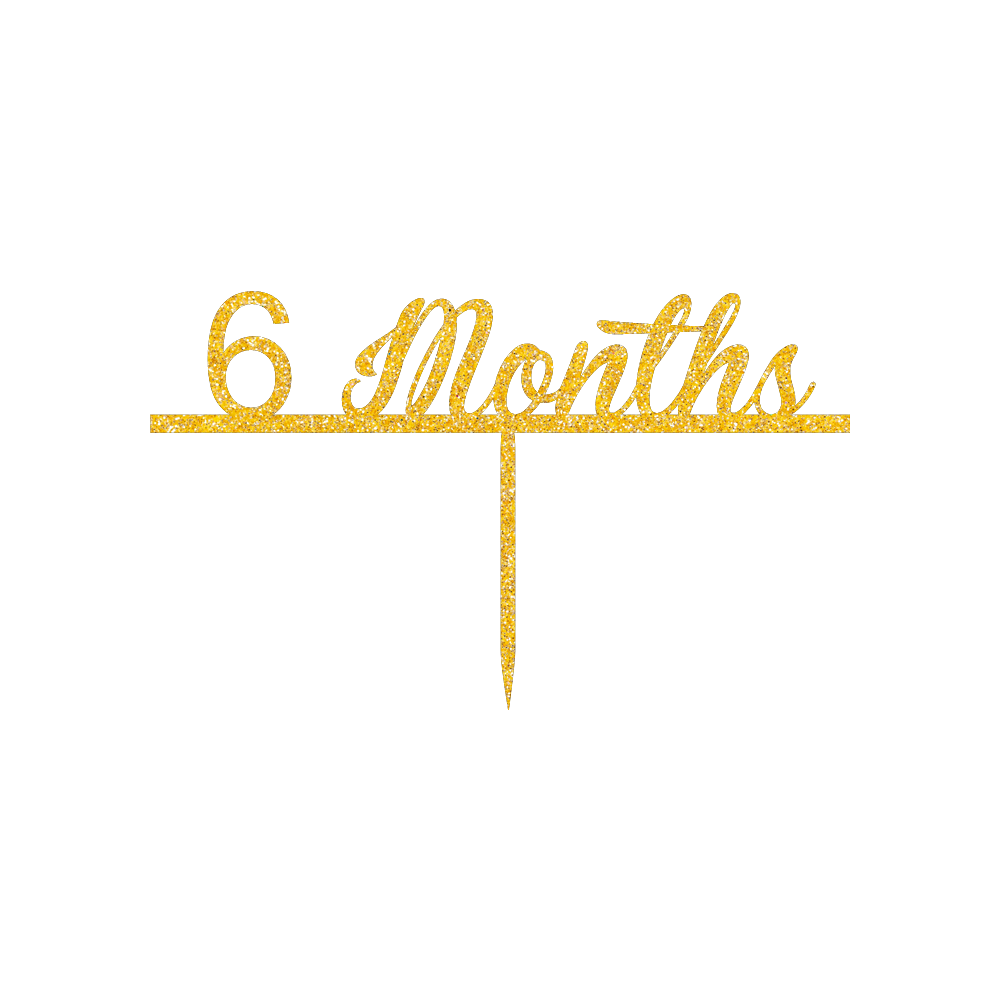 6 Month cake topper
