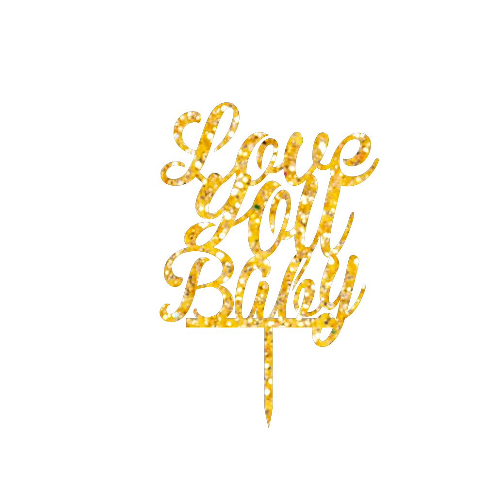 Love You Baby cake Topper