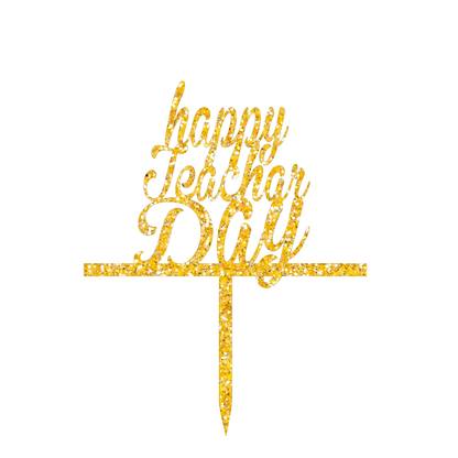 Happy Teacher Day cake topper