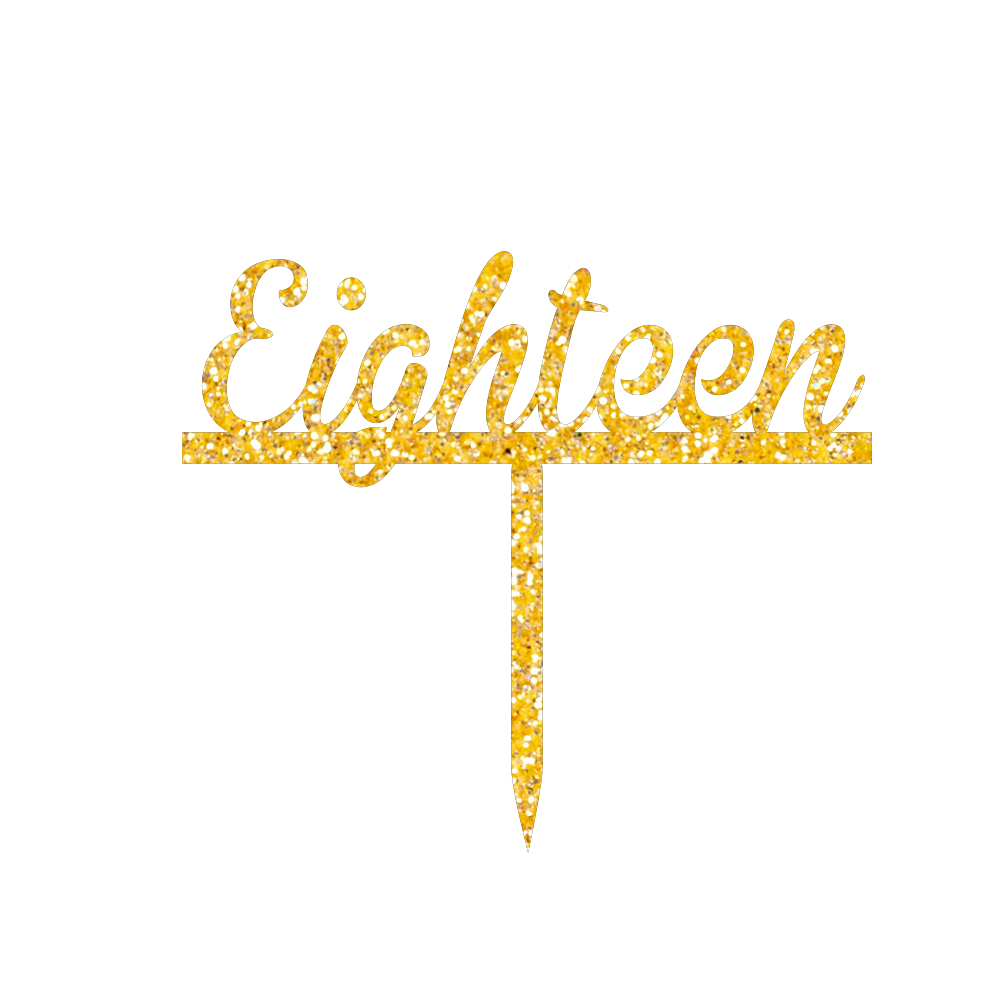 Eighteen Cake Topper