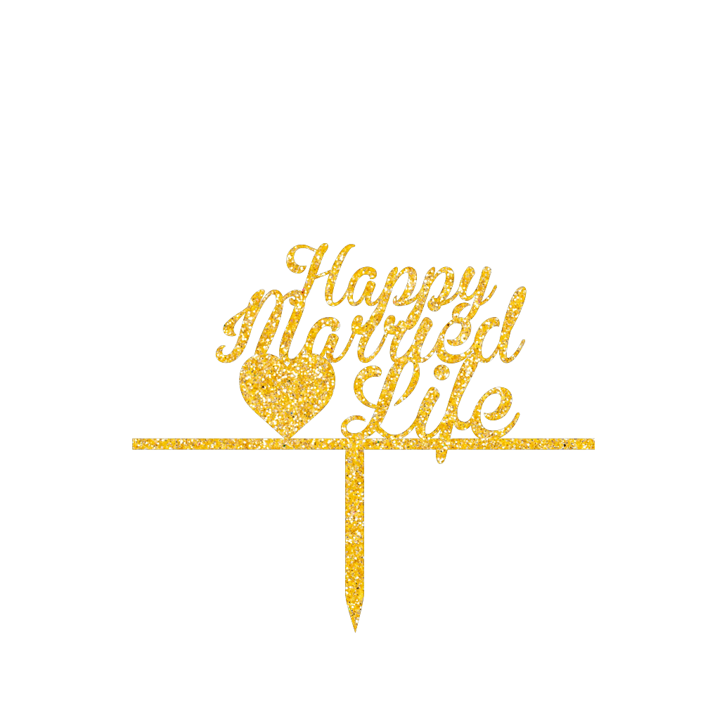 Happy Marred Life Cake topper