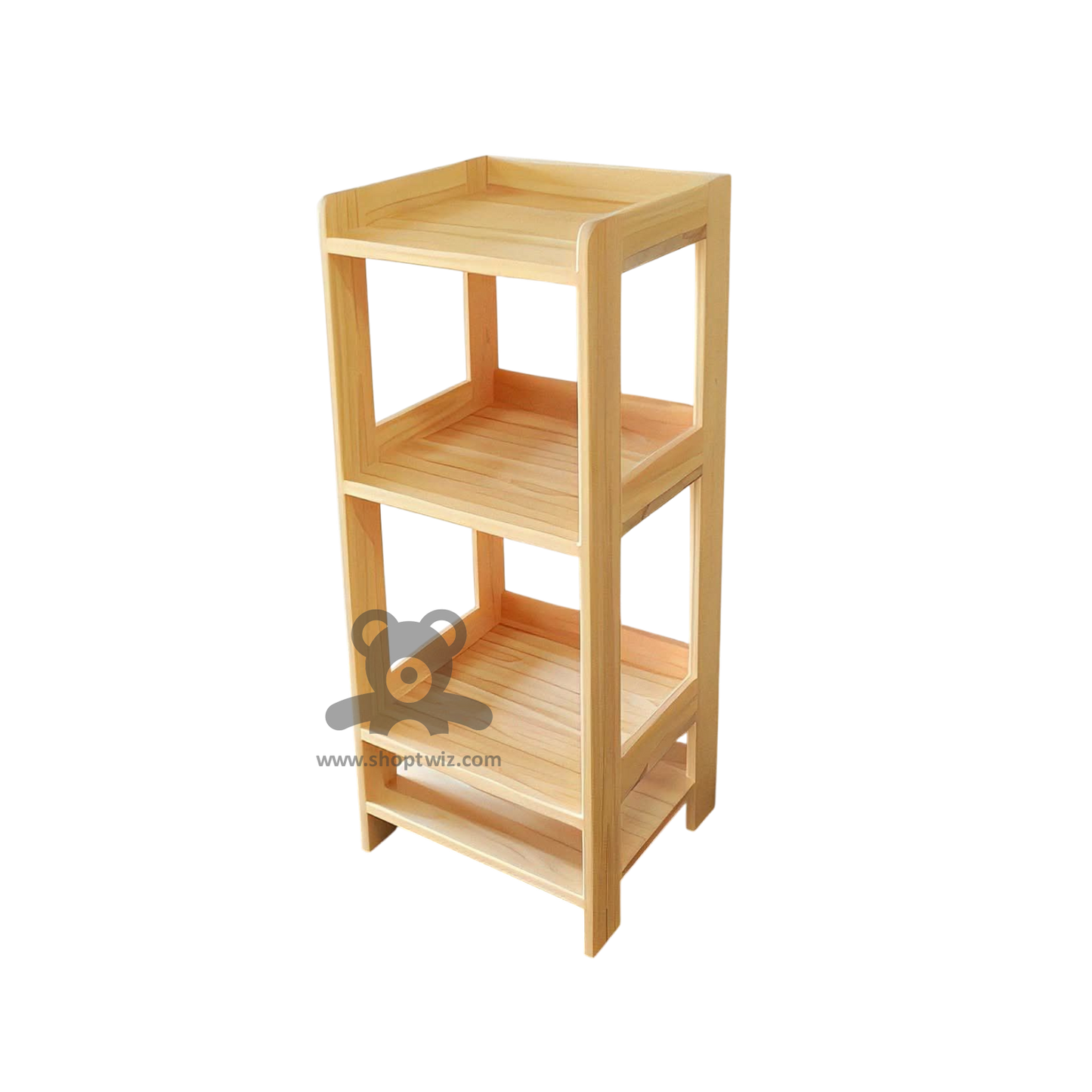 ShopTwiz Wooden Table with 3-Tier Side Table