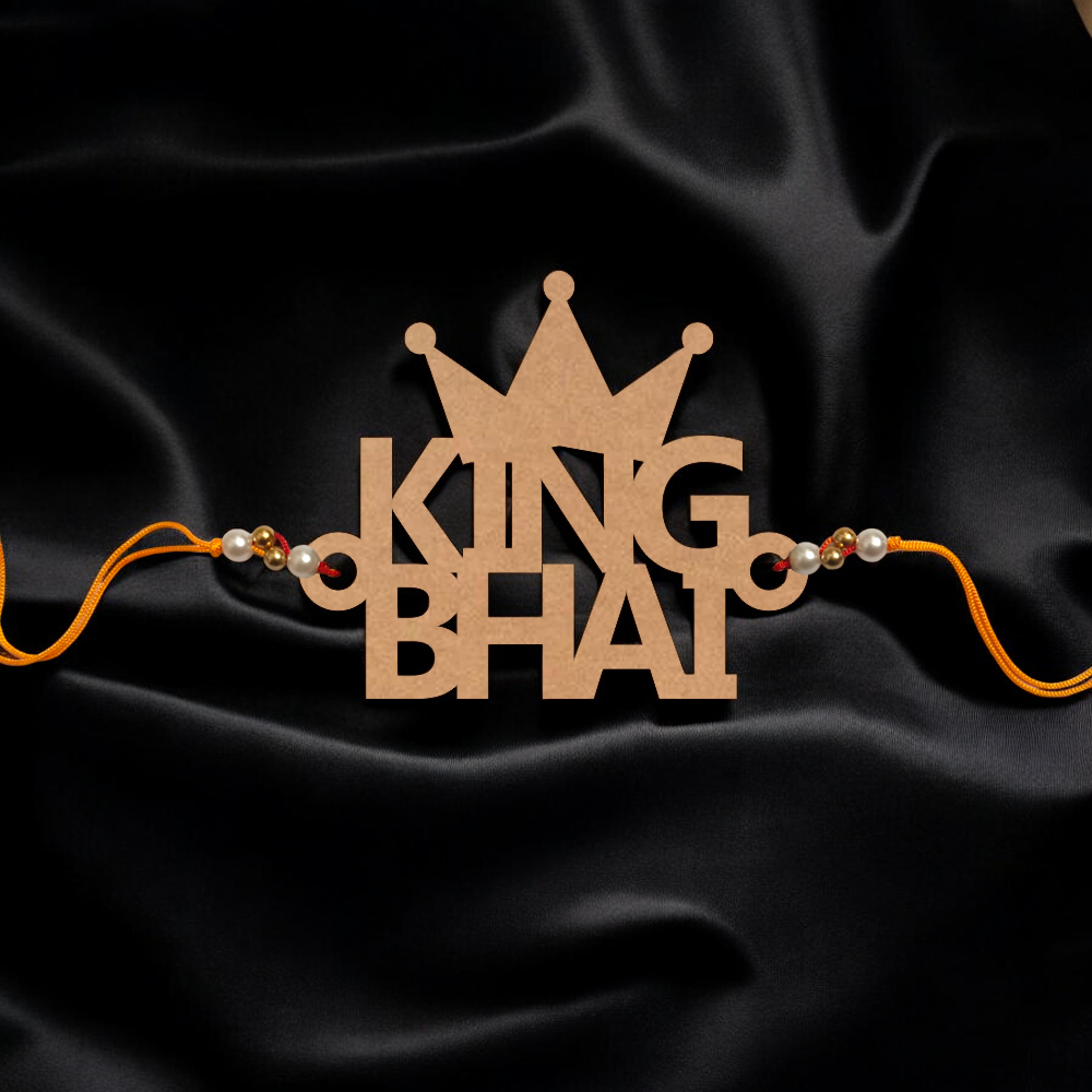 King Bhai Wooden Rakhi (King )