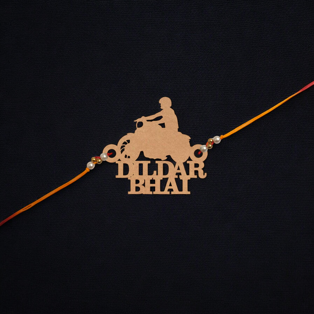 Dildar Bhai Wooden Rakhi ( Bro )