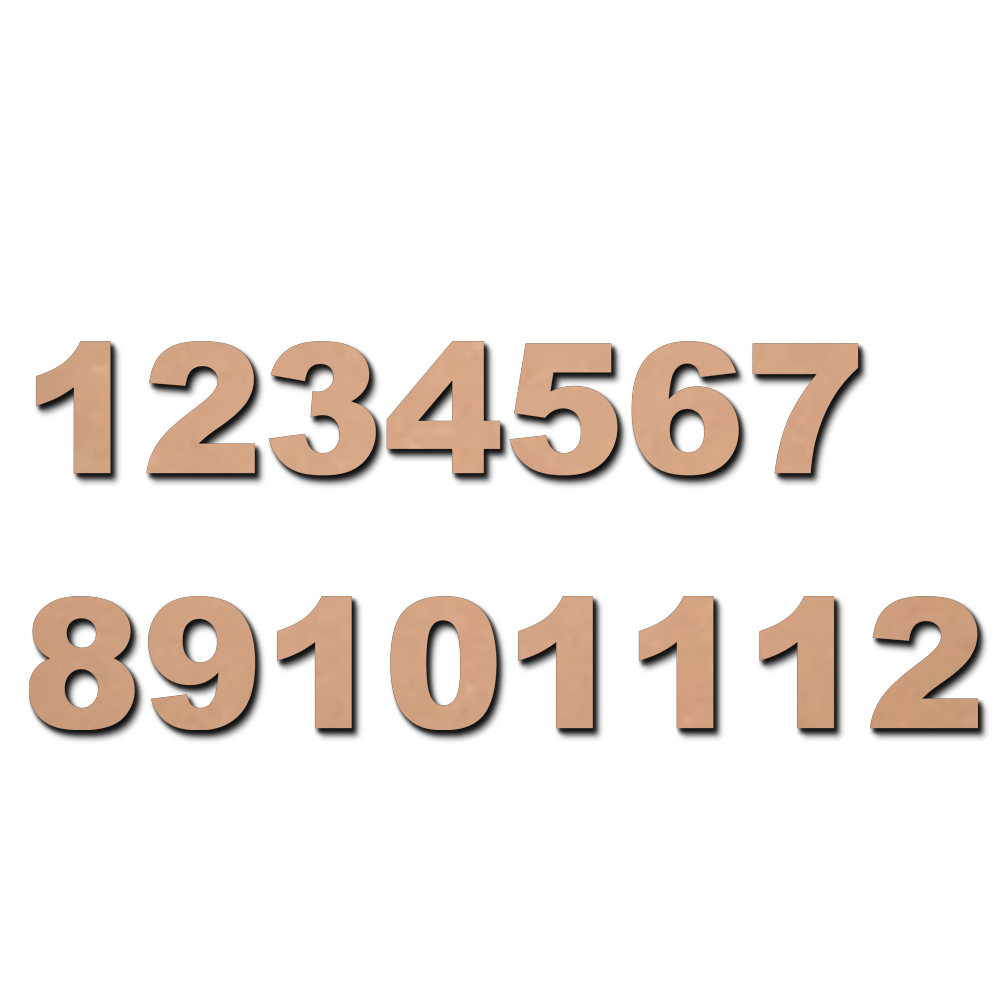 MDF Numbers for clock