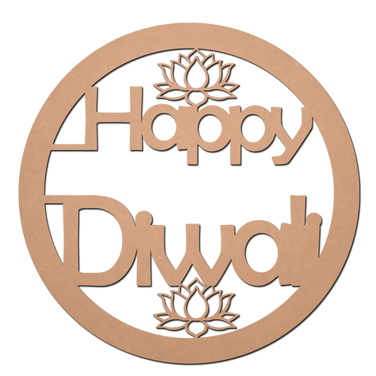 Happy Diwali MDF Cutouts for Art and Craft Work / Craft Shapes