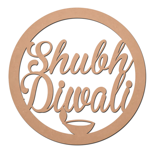 Shubh Diwali MDF Cutouts for Art and Craft Work / Craft Shapes