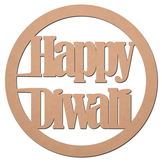 Happy Diwali  MDF Cutouts for Art and Craft Work / Craft Shapes
