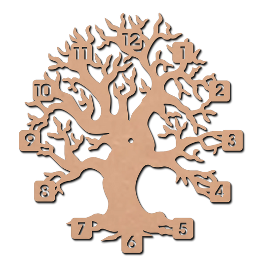 MDF Tree Design Clock Base