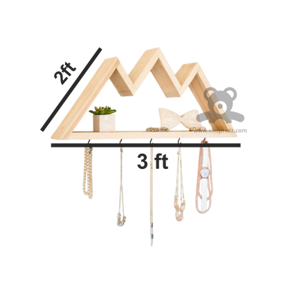 ShopTwiz Wooden House Wall Pot Stand for Decoration