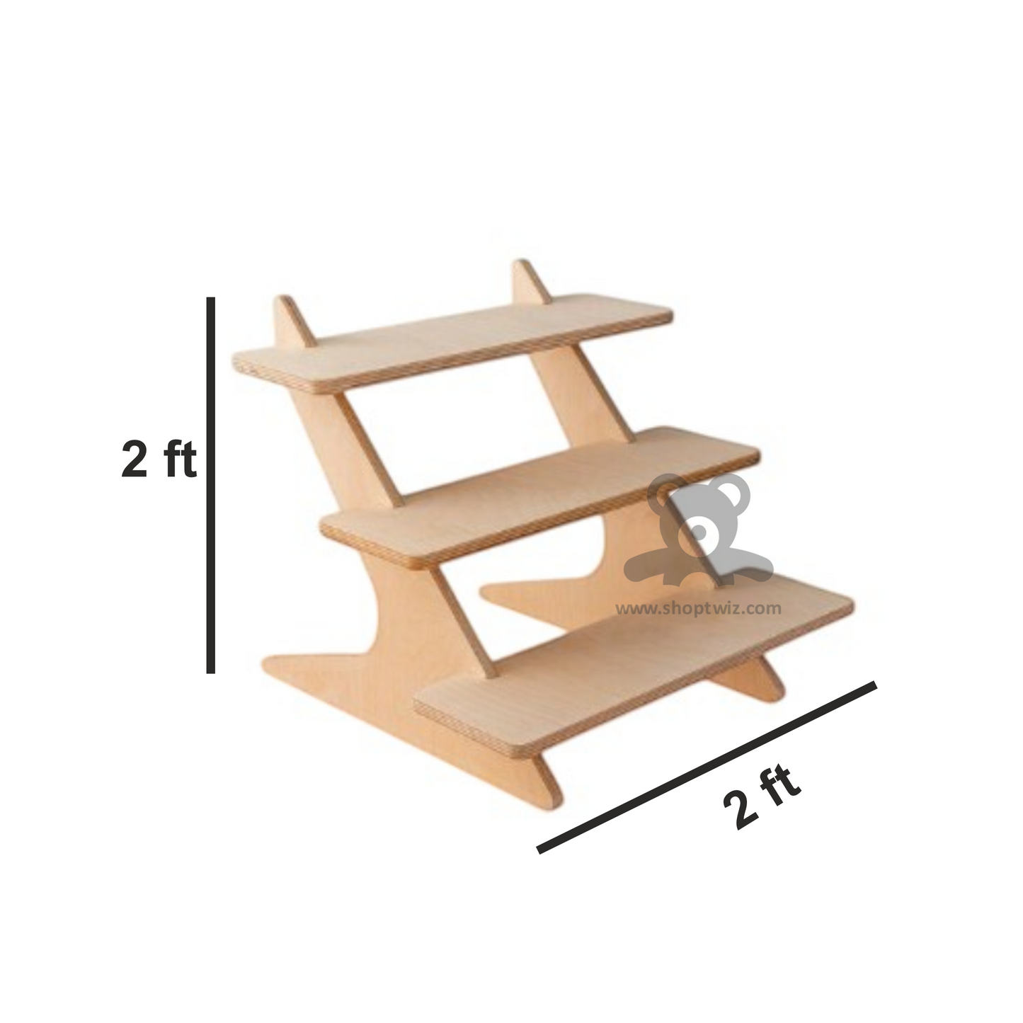 ShopTwiz Wooden 3-Box Stand for Kitchen