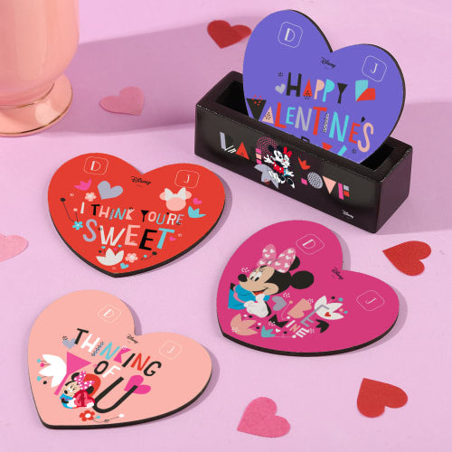 Personalized Heart-Shaped Disney Coasters