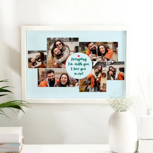 Love You More Each Day Customized Frame