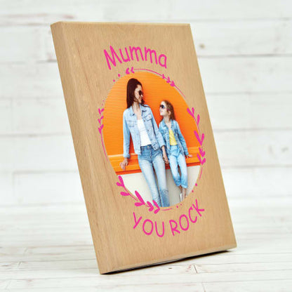 Mumma, You Rock - Custom Wooden Photo Frame